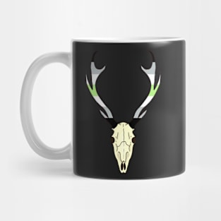 Agender Pride Deer Skull Mug